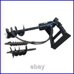 Skid Steer Hydraulic Heavy Duty Auger Frame, Drive and Bit Post Hole Digger With