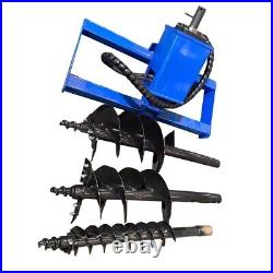 Skid Steer Hydraulic Heavy Duty Auger Frame Post Hole With 6 & 12 & 14Digger