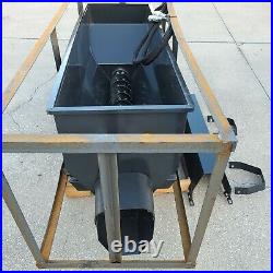 Skid Steer Mixer Auger Bucket Attachment Concrete-Feed-Sand withChutes CAT-Kubota