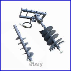 Skid Steer Post Hole Auger Drive Attachment post 46 Drilling Depth Digger Hole