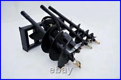 Skidsteer Auger Set 3 Piece Greatbear New In Crate Post Hole Digger Attachment