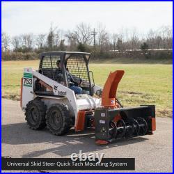 Titan Attachments 5 FT Skid Steer Snow Blower, Quick Tach, Directional Chute