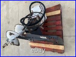 Used Bobcat Skid Steer Hydraulic Auger Attachment Post Hole Digger Bobcat CAT