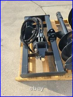 Wolverine Skid Steer Attachment Auger Post Hole Hydraulic Digger 12 & 18 Bits